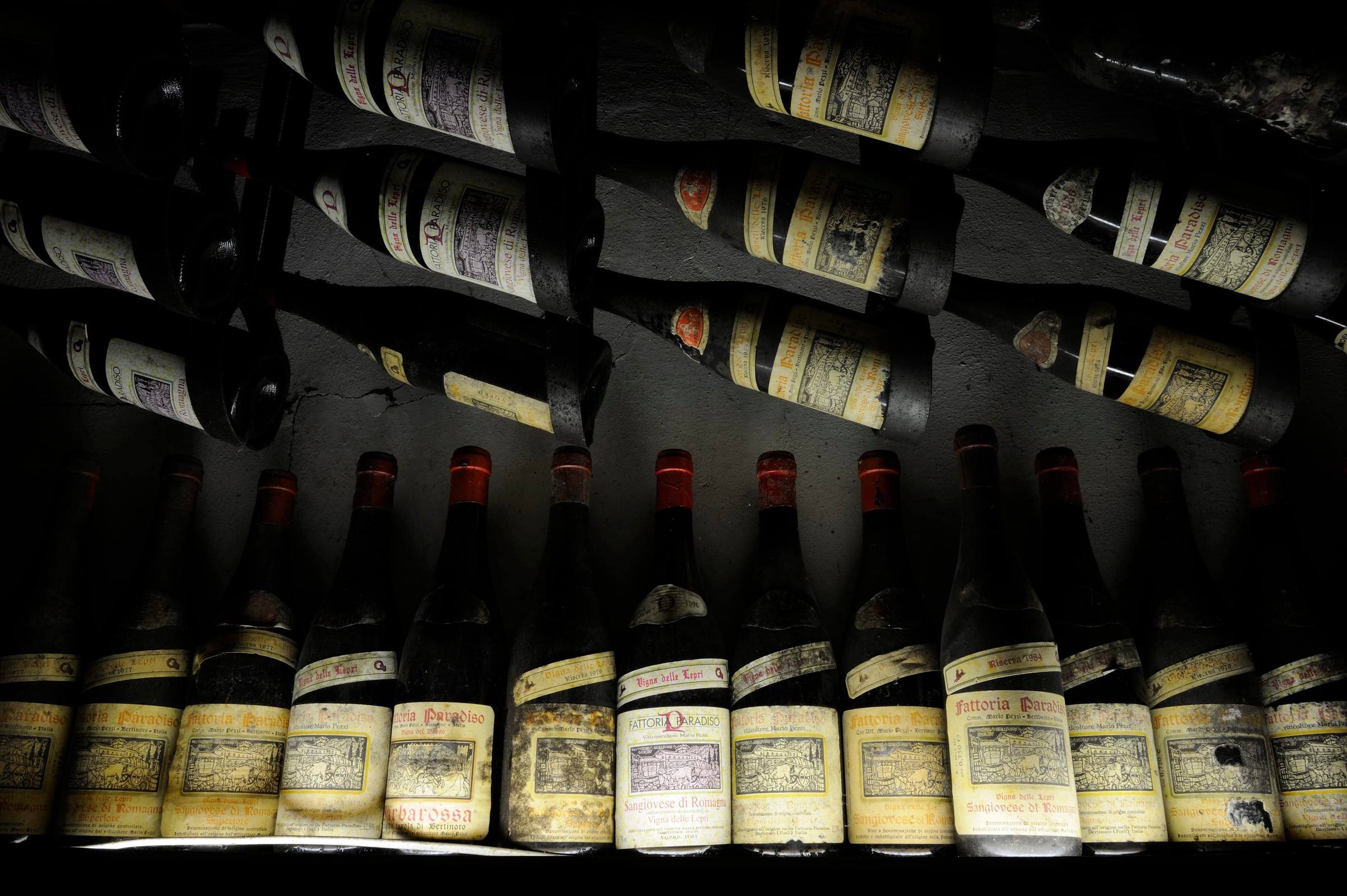 Bottiglie storiche della cantina